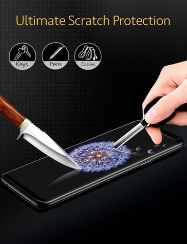 Skjermbeskytter Samsung Galaxy S9 Herdet Glass Svart