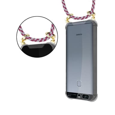Huawei P9 Deksel med Halskjede (rød)