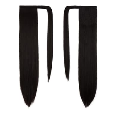 Clip-on hestehaleutvidelser hestehale rett Svart