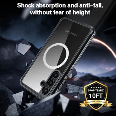 Fallsikkert og ripesikkert mobiltelefondeksel til Samsung Galaxy S24 Series Sort Samsung Galaxy S24 Ultra
