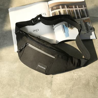 Sprutsikker midjeveske crossbody-veske Sort