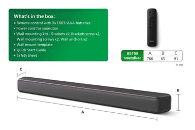 Philips TAB5109 2.0 lydplanke