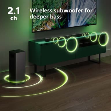 Philips TAB6309 lydplanke 2.1 (med trådløs basshøyttaler)