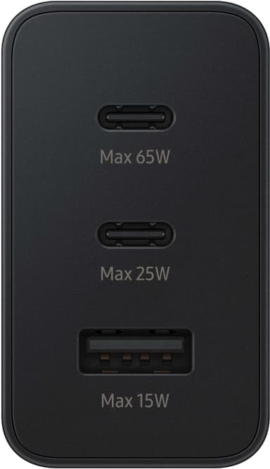 Samsung Trio strømadapter USB-C/USB-A (65W)