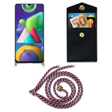 Samsung Galaxy M21 / M30s Deksel med Halskjede (rød)