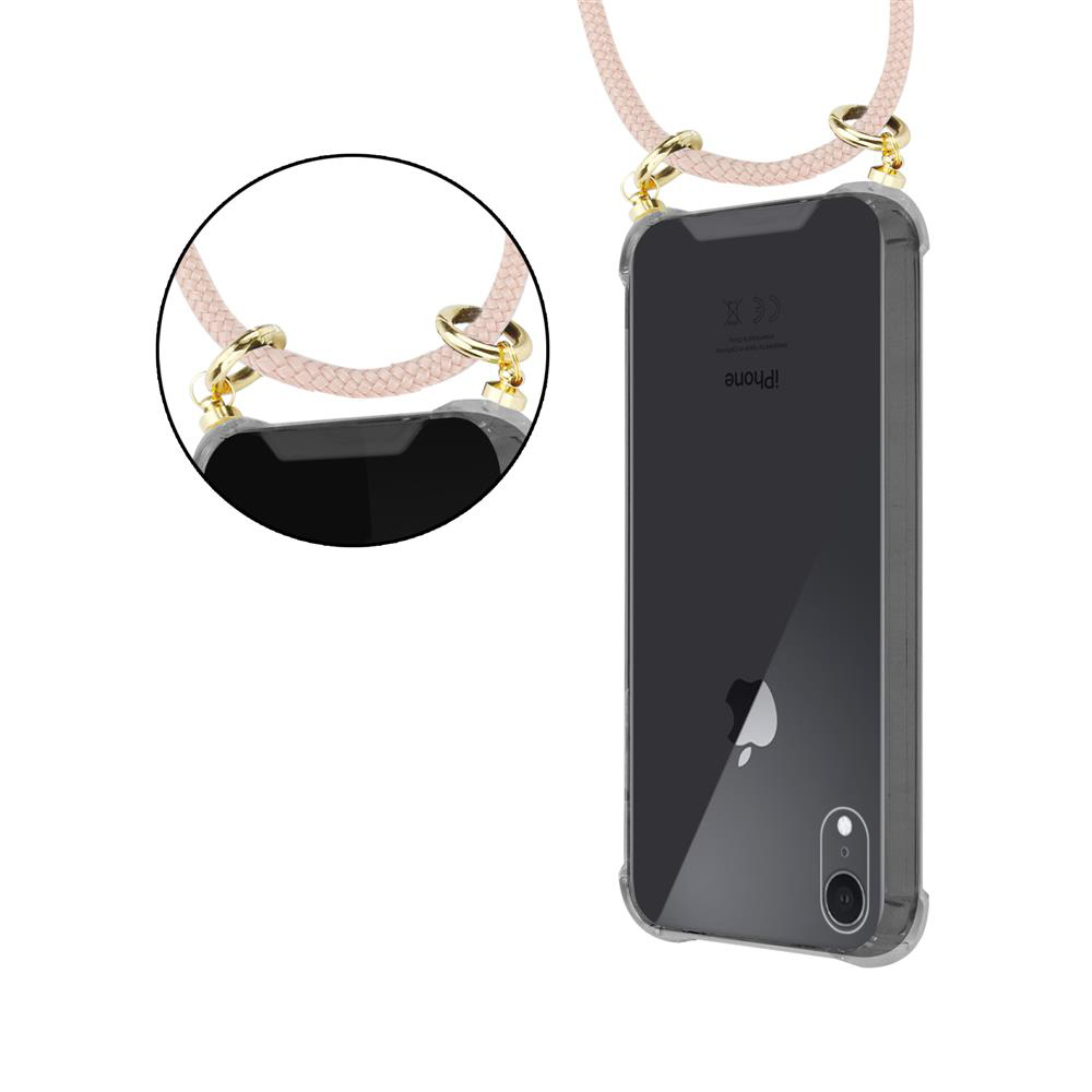 iPhone XR Deksel med Halskjede (rosa)