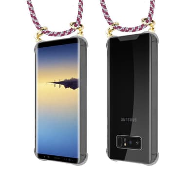 Samsung Galaxy NOTE 8 Deksel med Halskjede (rød)