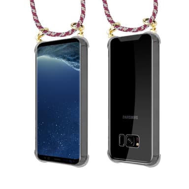 Samsung Galaxy S8 PLUS Deksel med Halskjede (rød)