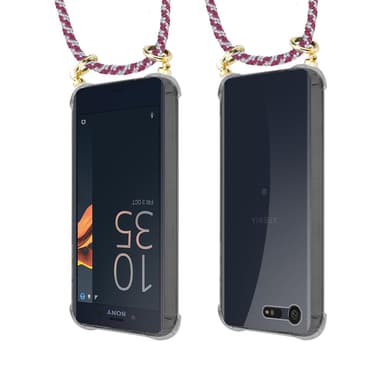Sony Xperia X COMPACT Deksel med Halskjede (rød)