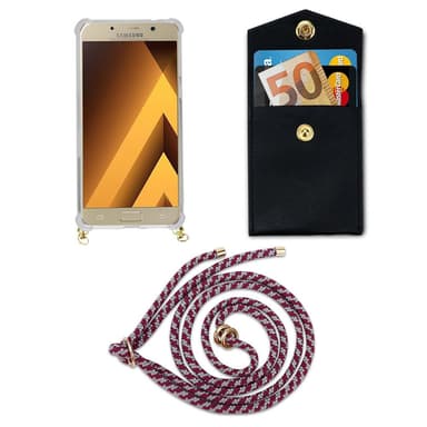 Samsung Galaxy A5 2017 Deksel med Halskjede (rød)