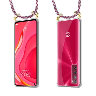 Huawei NOVA 7 5G Deksel med Halskjede (rød)