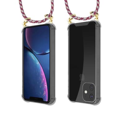iPhone 11 Deksel med Halskjede (rød)