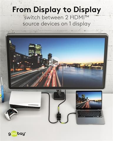 Manuell HDMI™-svitsj 2 til 1 (4K   30 Hz)