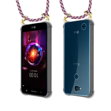 LG X POWER 3 Deksel med Halskjede (rød)