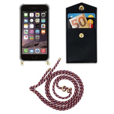 iPhone 6 / 6S Deksel med Halskjede (rød)
