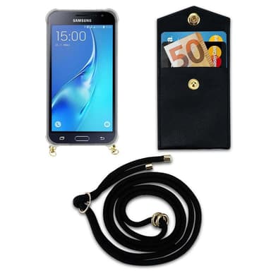 Samsung Galaxy J3 2016 Deksel med Halskjede (svart)