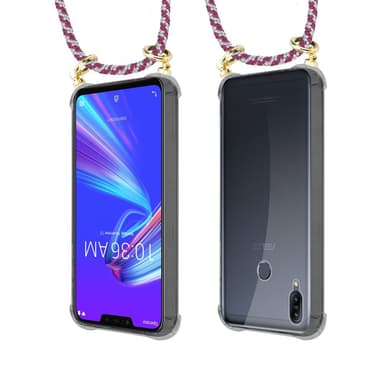 Asus ZenFone MAX M2 Deksel med Halskjede (rød)