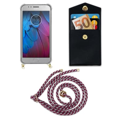 Motorola MOTO G5S PLUS Deksel med Halskjede (rød)