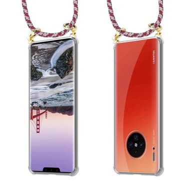 Huawei MATE 30 PRO Deksel med Halskjede (rød)