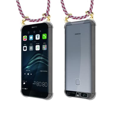 Huawei P9 Deksel med Halskjede (rød)