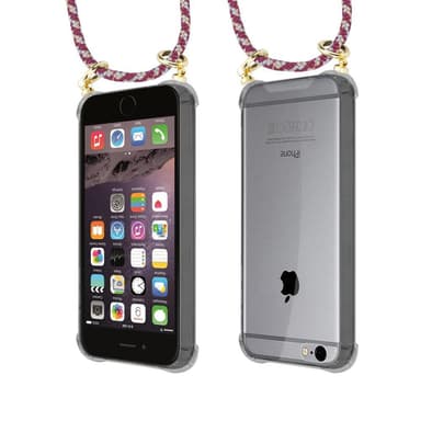 iPhone 6 / 6S Deksel med Halskjede (rød)