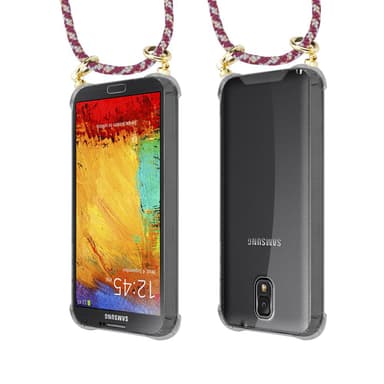 Samsung Galaxy NOTE 3 Deksel med Halskjede (rød)