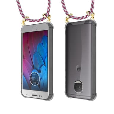 Motorola MOTO G5S PLUS Deksel med Halskjede (rød)