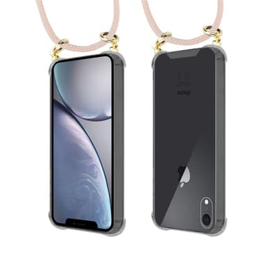 iPhone XR Deksel med Halskjede (rosa)