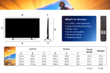Philips 75” The Xtra PML9009 4K QD Mini-LED Ambilight TV (2024)