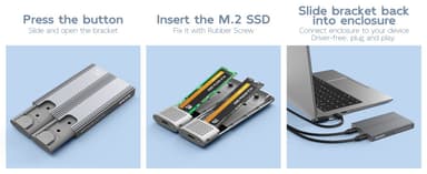 Maiwo Dual Disk NVMe SSD-kabinett USB-C 3.1 GEN2 10 Gbps