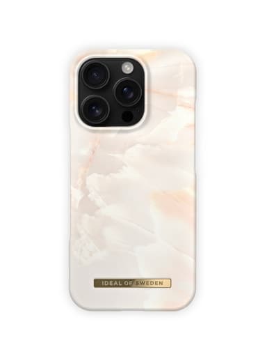 Printed Case iPhone 16 Rose Pearl Marble