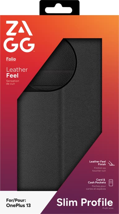 Zagg OnePlus 13 lommebokdeksel (sort)