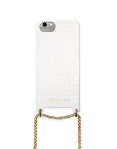 Lilou Necklace Case White Croco iPhone8/7/6/6S/SE