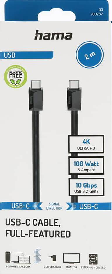 Hama USB-C 3.2 kabel (2 m)