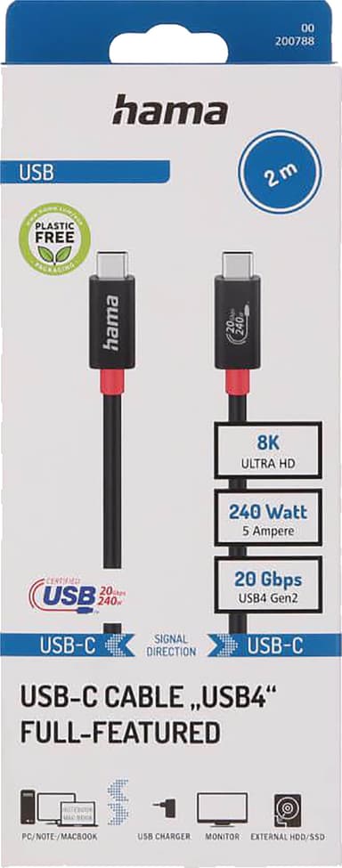 Hama USB-C 4 kabel (2 m)