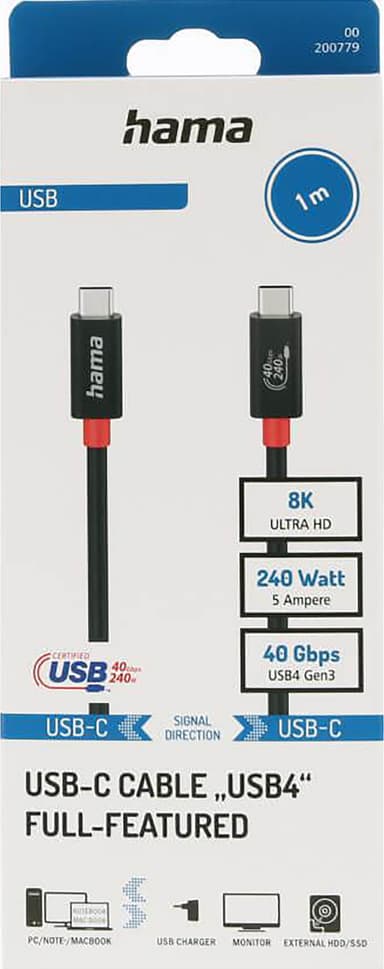 Hama USB-C 4 kabel (1 m)