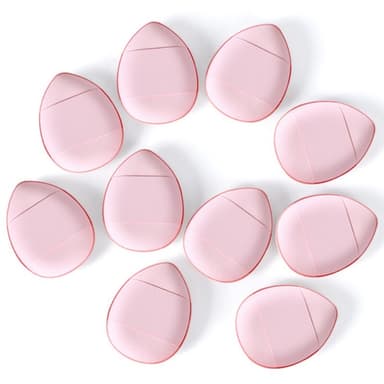 Finger Puff Makeup Svamper 10-pakning Rosa
