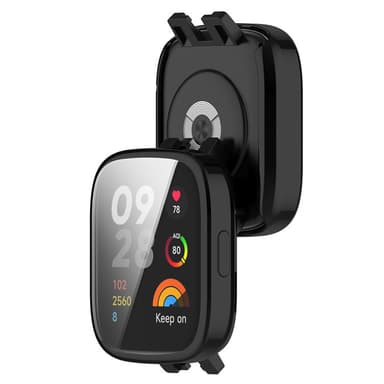 Klokkekasse Klokkedeksel TPU Sort Redmi Watch 3