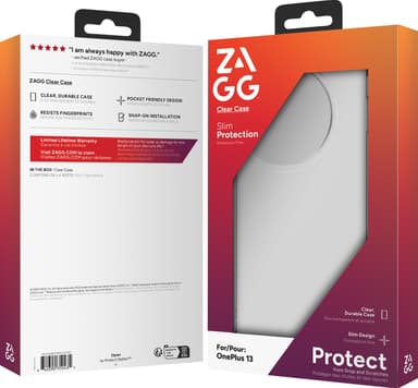 Zagg OnePlus 13 gjennomsiktig deksel