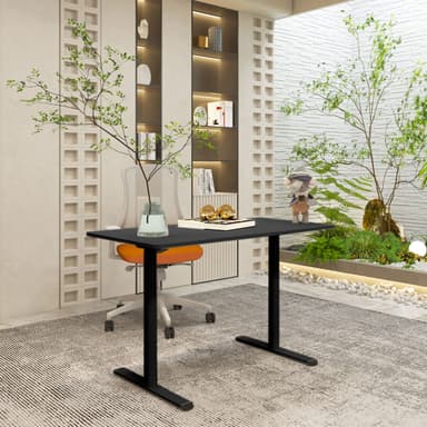 Lykke Elektrisk Hev Senk Skrivebord 140x70cm Nordisk, Svart