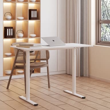 Lykke Elektrisk Hev Senk Skrivebord 140x70cm Nordic, Hvit