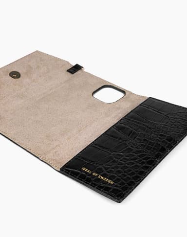 Cassette Clutch iPhone 12 MINI Black Croco