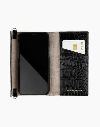 Cassette Clutch iPhone 12 MINI Black Croco