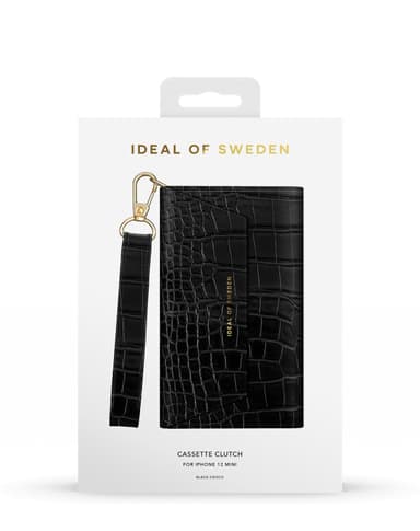 Cassette Clutch iPhone 12 MINI Black Croco