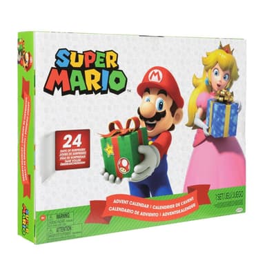JAKKS Pacific Super Mario adventskalender 2,5 tommers figurer og tilbehør med høytidstema