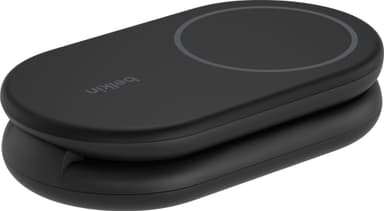 Belkin BoostCharge Qi2 magnetisk sammenleggbart ladestativ (sort)