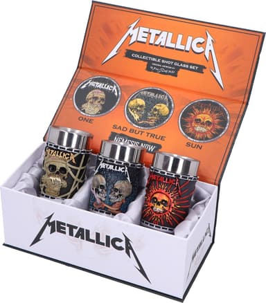 Nemesis Now Metallica shotglass (3-pakning)