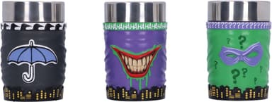 Nemesis Now Batman shotglass (3-pakning, Villains)