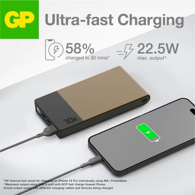 GP M2+ 10,000mAh powerbank (beige)