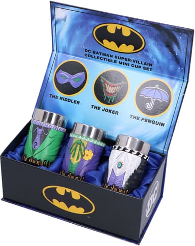 Nemesis Now Batman shotglass (3-pakning, Villains)